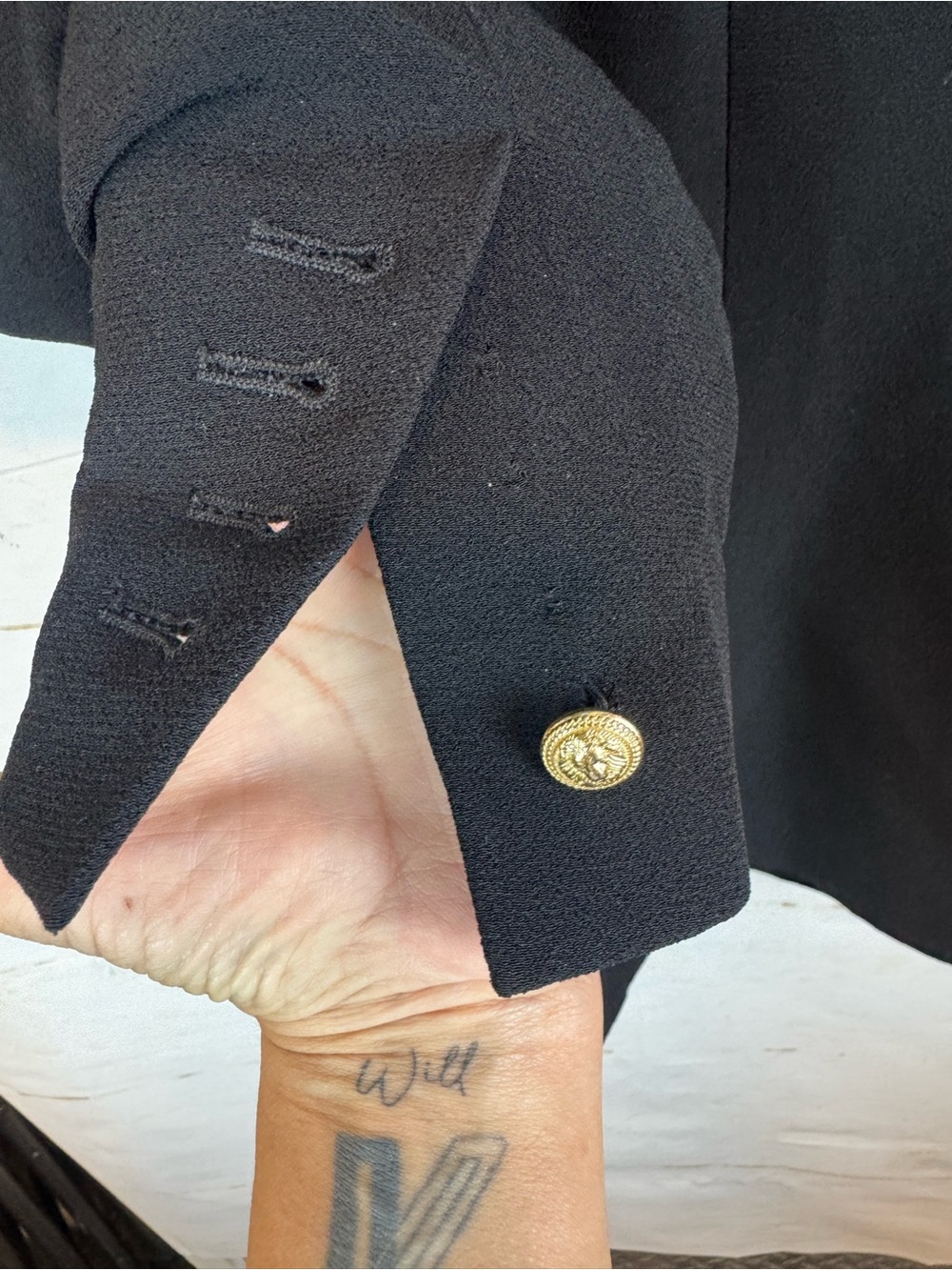 Balmain | Black Double-Breasted Tuxedo Jacket, EU 38 - Picture 14 of 16